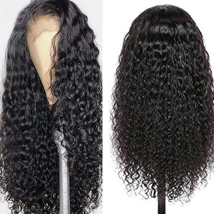 Water Wave Wigs Human Hair Transparent Lace Front