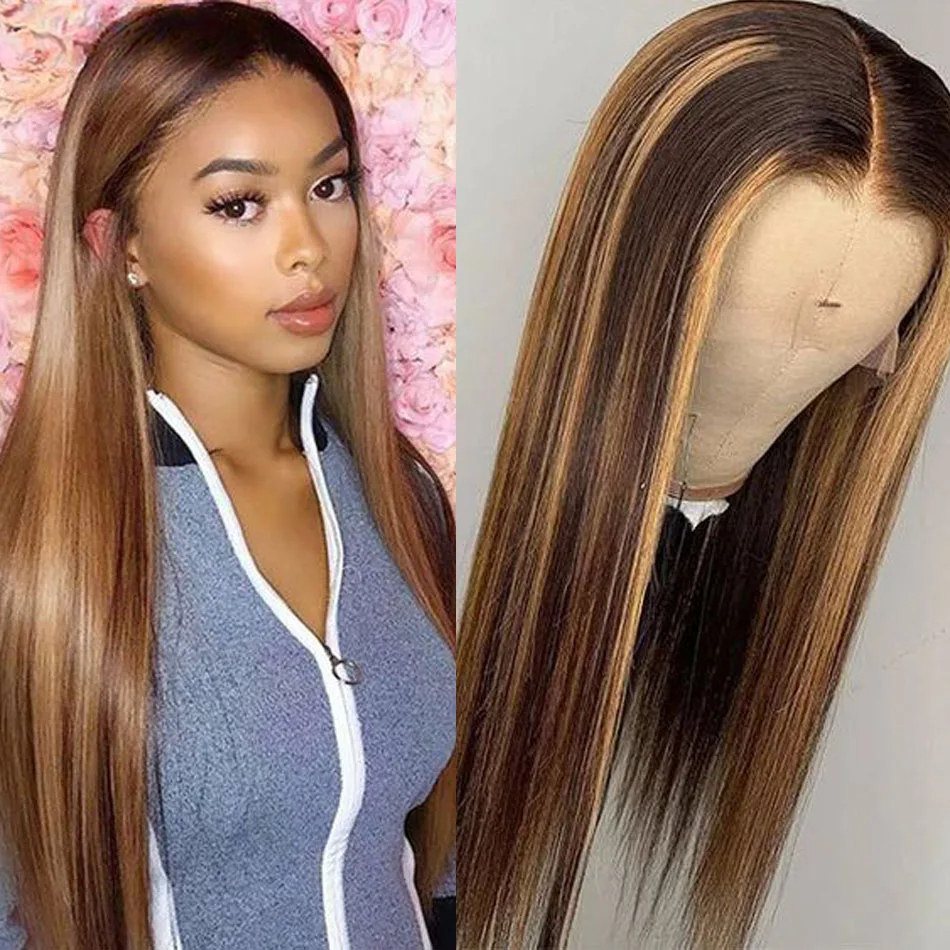 Straight Ombre Honey Blonde Lace Front Wig