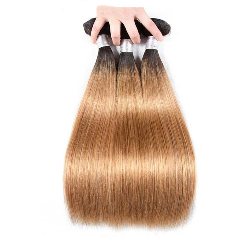 Colorful Ombre In Two Tones Remy Bundles Of Brazilian Straight Human Hair