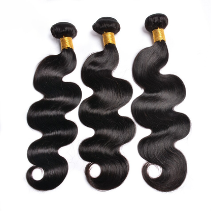 Bundles of Brazilian Body Wave Hair with a Closure