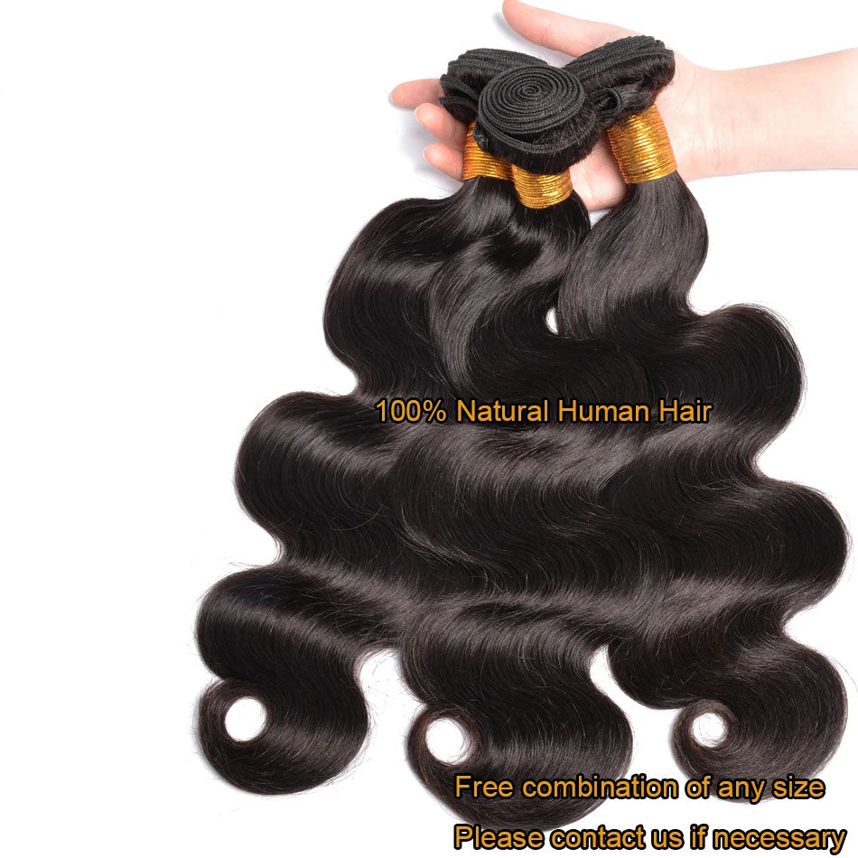 Bundles With Closure Brazilian Hair Extensions