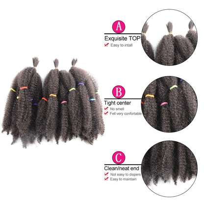 Afro kinky Bulk Twist Braids Curly Crochet Braid Hair Extensions