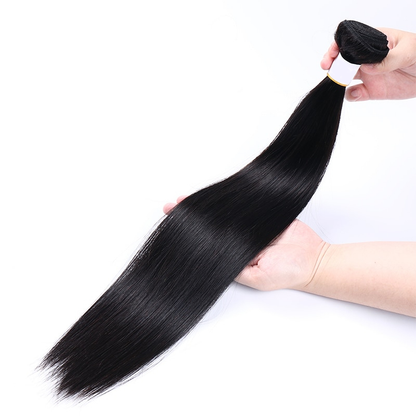 Silky Straight Remy Natural Color Brazilian Weave Hair