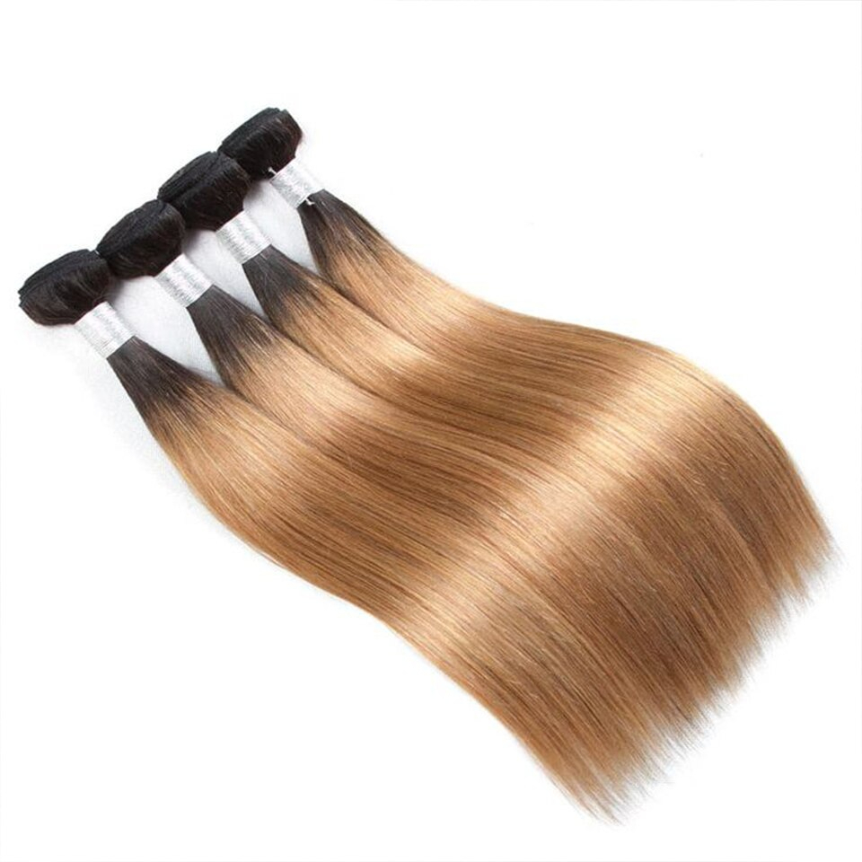 Colorful Ombre In Two Tones Remy Bundles Of Brazilian Straight Human Hair