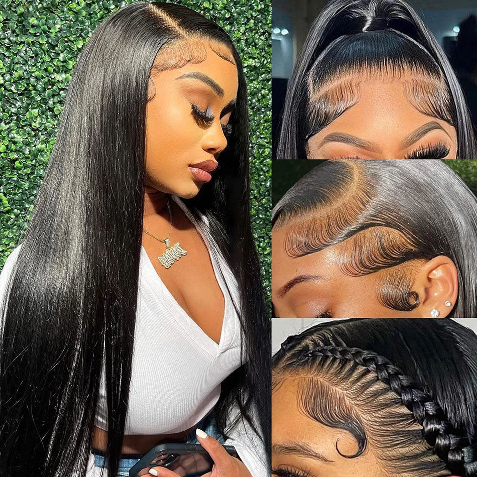 Straight Transparent Lace Frontal Wigs