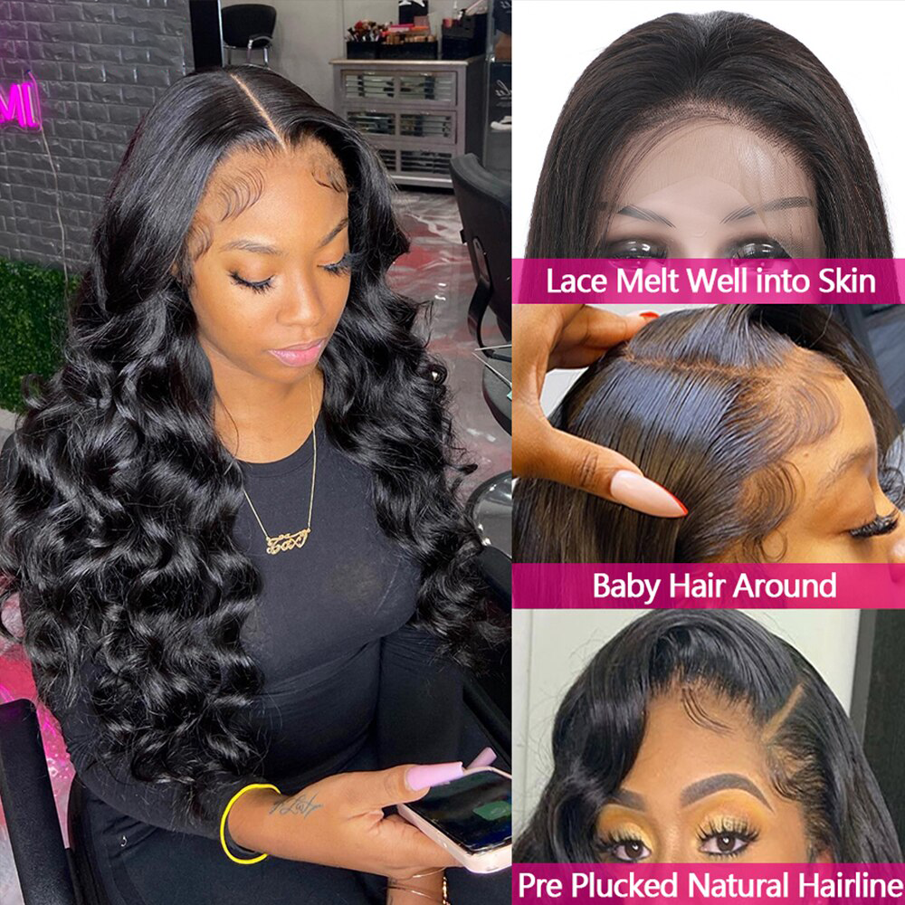 Loose Deep Wave Lace Frontal Wig HD Lace Wig