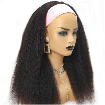 Yaki Straight Headband Human Hair Wigs Brazilian