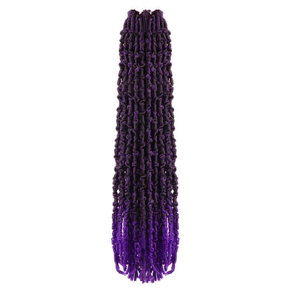 Crochet hair with synthetic butterfly locs