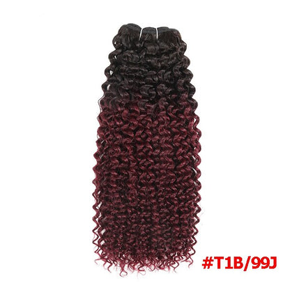 Brazilian Curly Hair Weave Ombre Red Brown Auburn Blonde Colors