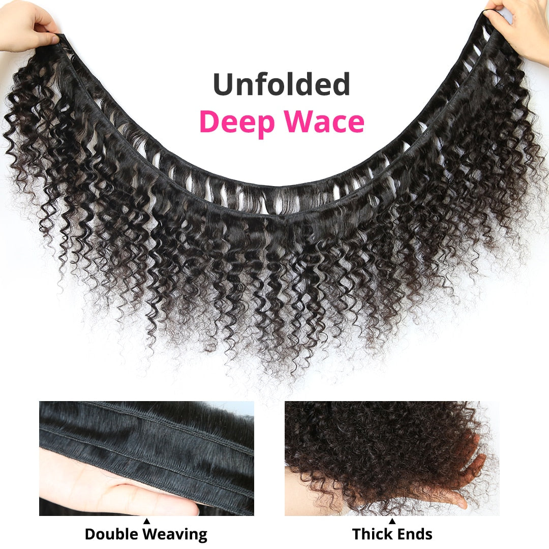 Deep Wave Water Raw Virgin Hair in Loose Form