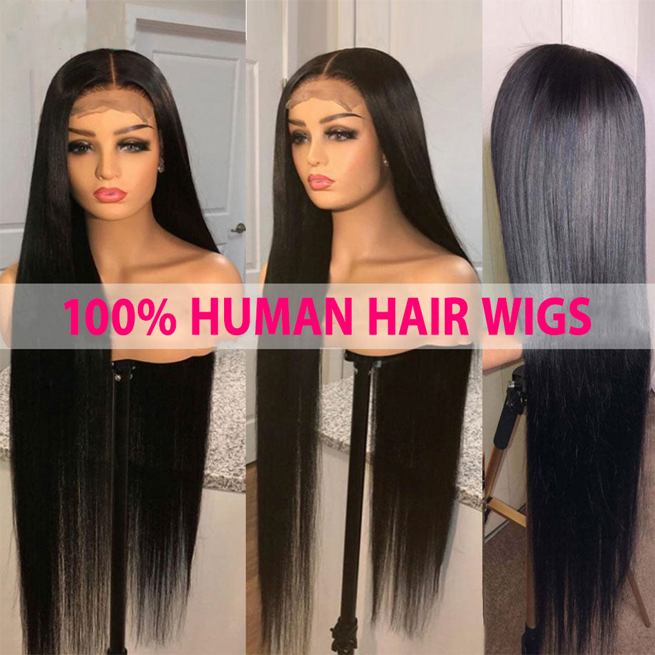 Brazilian 150 4x4 Pre Plucked Lace Wigs 13x4 Remy Lace Front Wigs