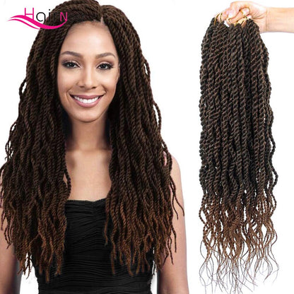 Curly Senegalese Twist Crochet Braids Wavy Hair Extensions