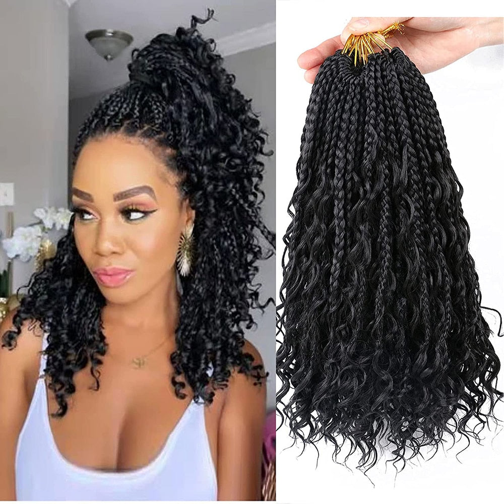 Crochet Hair Box Braids With Curly Ends