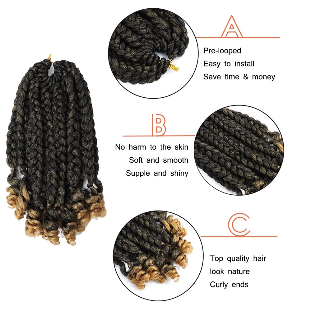 Box Braid Crochet Hair for Black Women