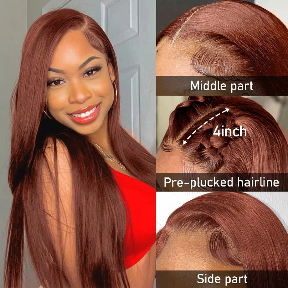 Chocolate Brown 13x6 HD Lace Frontal Wig