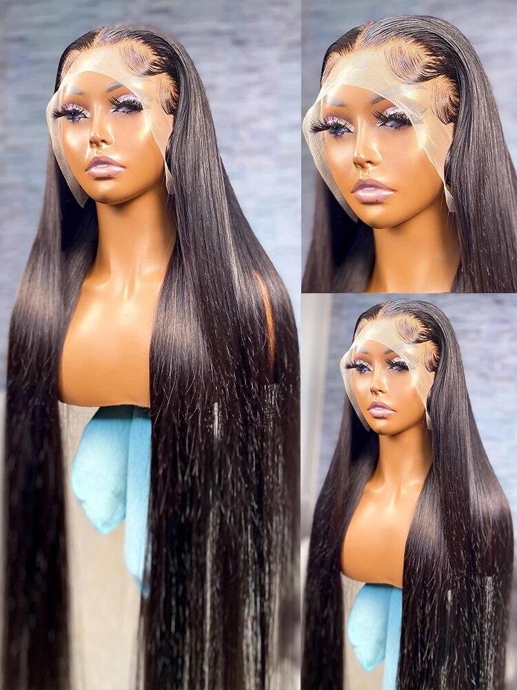 Women Brazilian 360 Transparent Human Hair Lace Frontal Wig