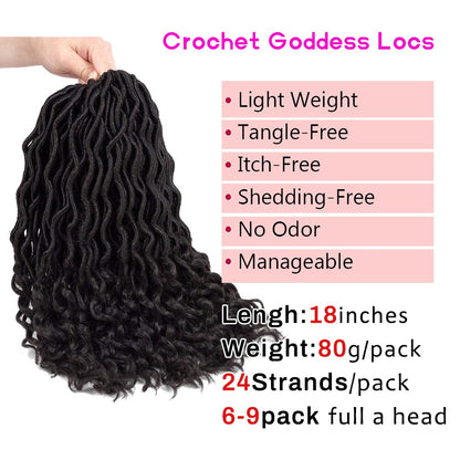 Faux Locs Curly Ends Short Wavy Hair Extensions