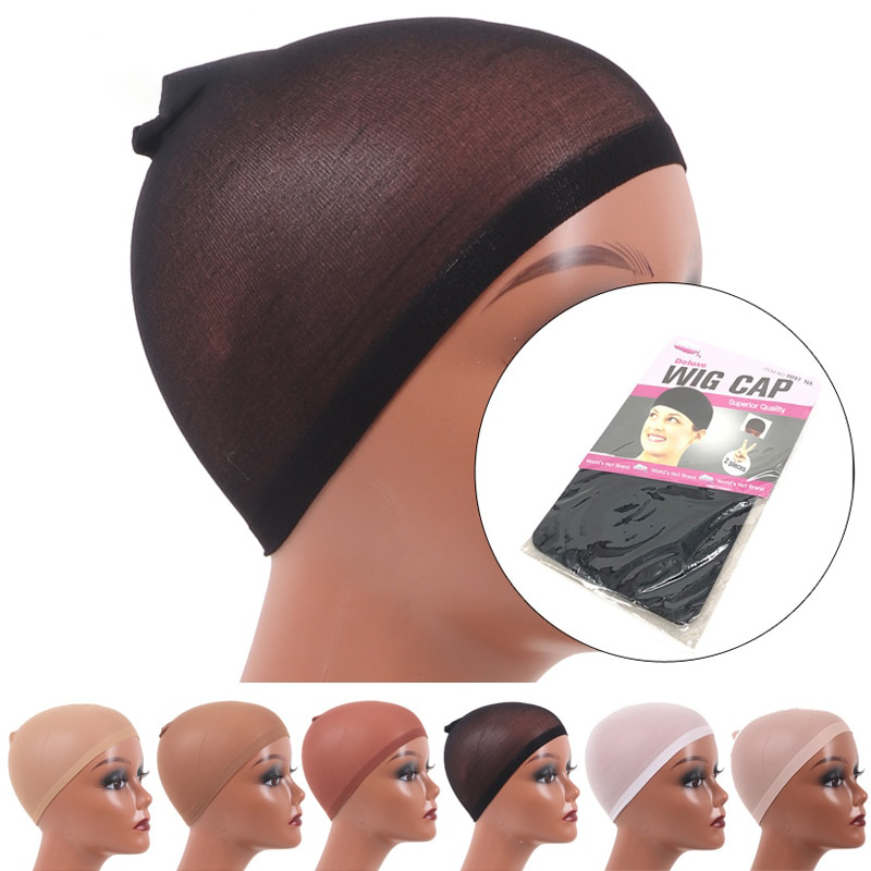 Stretchy Stocking Caps For Wigs Beige 20 Pieces Wig Caps in Bulk Brown Black Nylon Wig Hats Hairnets For Weave For Women