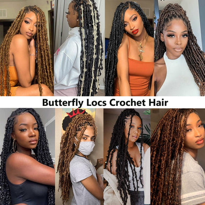 Butterfly Locs Crochet Hair Distressed
