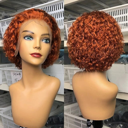 Curly Wigs Short Pixie Cut Human Hair