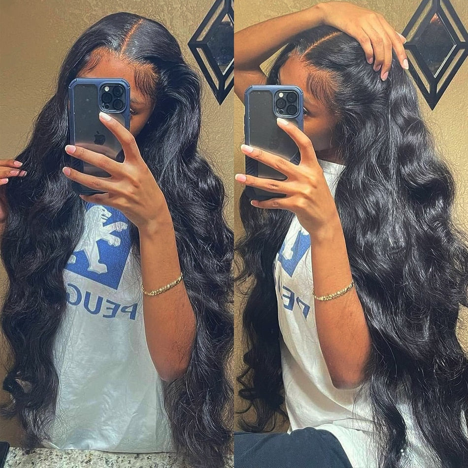 Lace Frontal Wig Brazilian Glue less Loose Body Wave