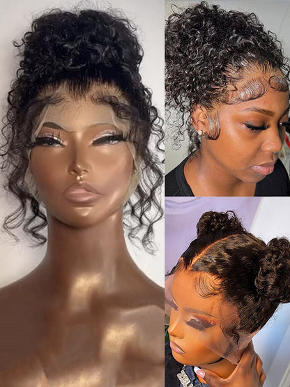 HD Lace Frontal Wigs 360 Curly Human Hair Wigs