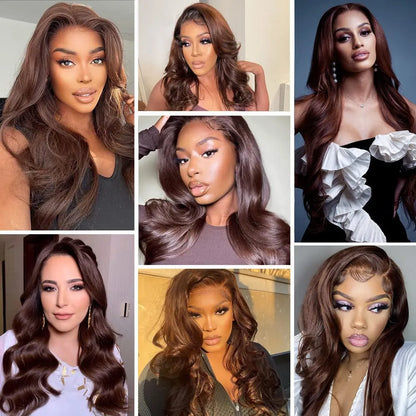 Chocolates Brown HD Lace Frontal Wigs Human Hair