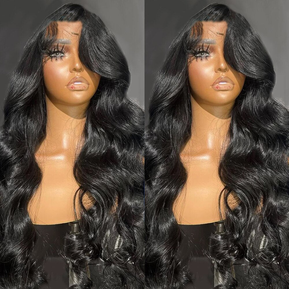High ponytail 180 Density Human Hair Wigs For Women in Transparent 13x4 HD Lace Frontal Wig