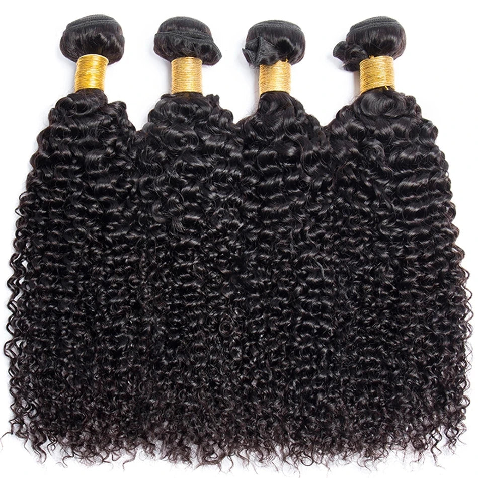 Mongolian Afro Kinky Curly Bundles Human Hair Extension