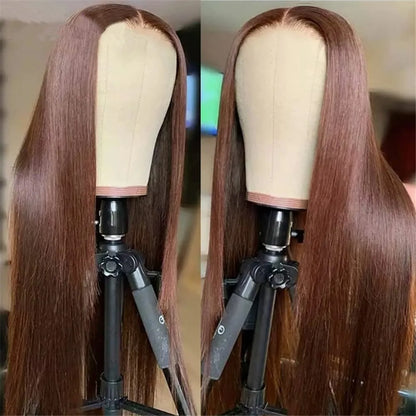 Honey Brown Straight HD Lace Front Human Hair