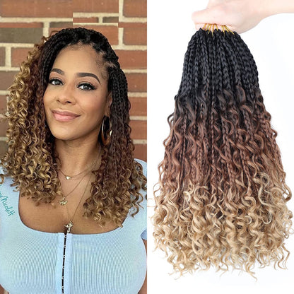 Box Braids Crochet Hair With Curly Ends