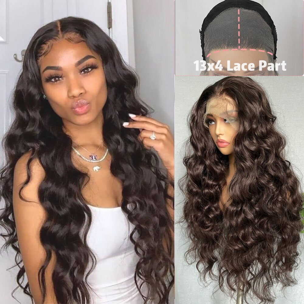 Synthetic Lace Front Wigs Long Body Wave