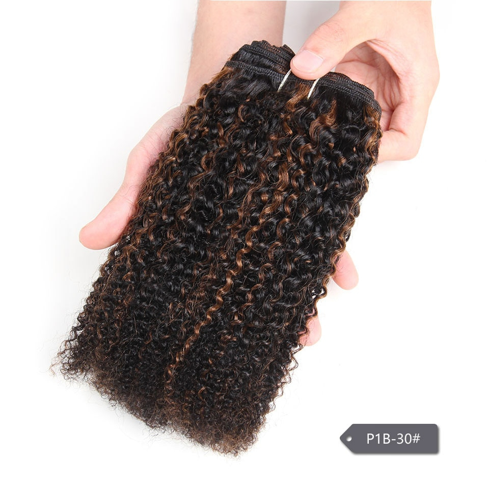 Mixed Blonde Afro Brazilian Kinky Hair Extensions