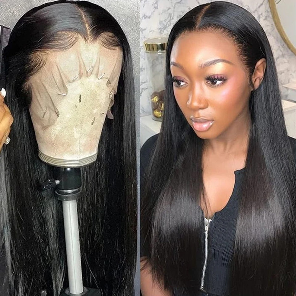 Bone Straight Lace Front Human Hair Wigs