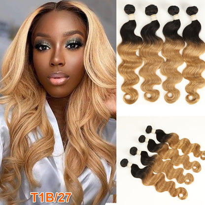 Ombre Brazilian Remy Two Tone Colors
