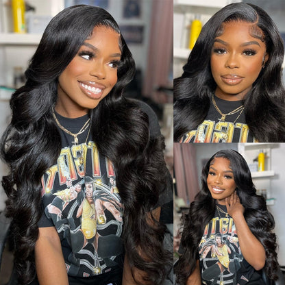 Lace Frontal Wig Brazilian Glue less Loose Body Wave